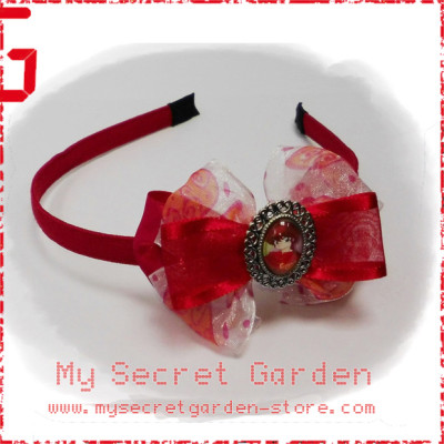 Ranma 1/2 One Half らんま½ Ranma Saotome girl side 早乙女亂馬 Anime Cabochon Hair Bows ( Hair Clip or Hair Band )